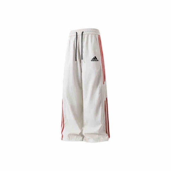 adidas Other - Adidas Kids White Joggers with Red Stripes